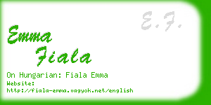 emma fiala business card
